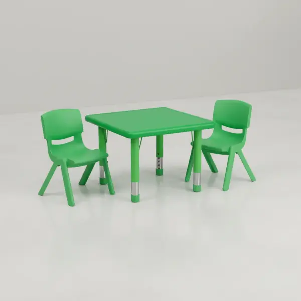 Flash Furniture YU-YCX-0023-2-SQR-TBL-GREEN-R-GG