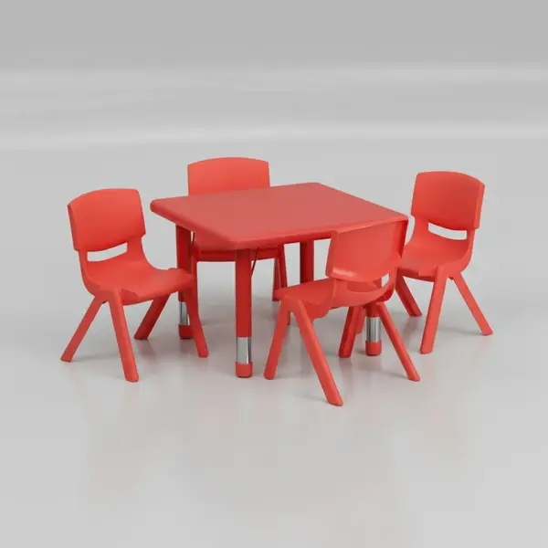 Flash Furniture YU-YCX-0023-2-SQR-TBL-RED-E-GG