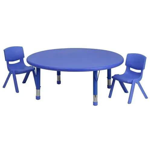 Flash Furniture YU-YCX-0053-2-ROUND-TBL-BLUE-R-GG