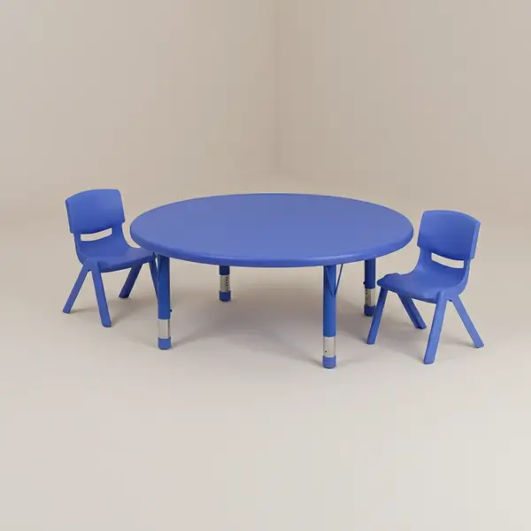 Flash Furniture YU-YCX-0053-2-ROUND-TBL-BLUE-R-GG