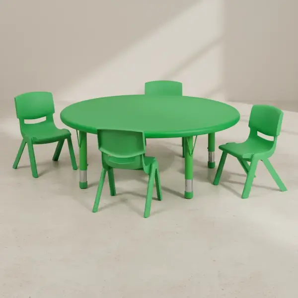 Flash Furniture YU-YCX-0053-2-ROUND-TBL-GREEN-E-GG
