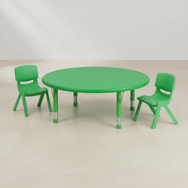 Flash Furniture YU-YCX-0053-2-ROUND-TBL-GREEN-R-GG