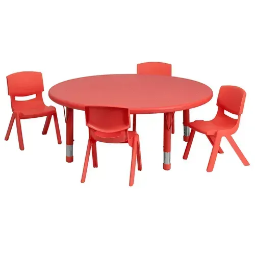 Flash Furniture YU-YCX-0053-2-ROUND-TBL-RED-E-GG