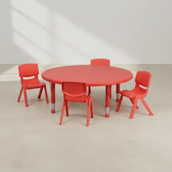 Flash Furniture YU-YCX-0053-2-ROUND-TBL-RED-E-GG