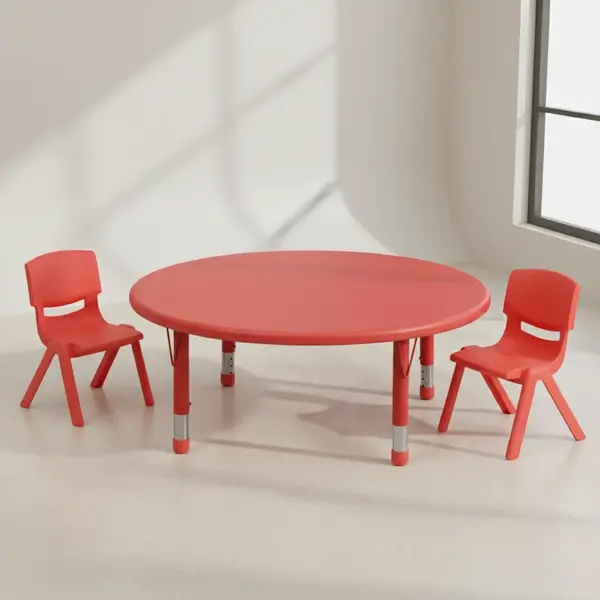 Flash Furniture YU-YCX-0053-2-ROUND-TBL-RED-R-GG