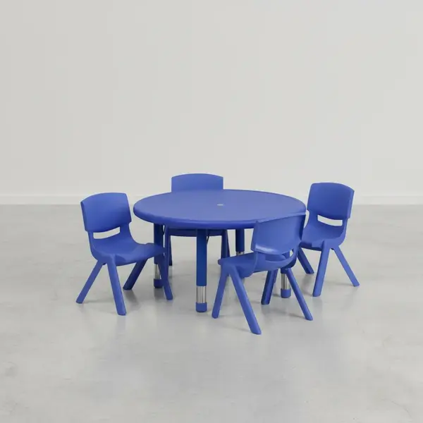 Flash Furniture YU-YCX-0073-2-ROUND-TBL-BLUE-E-GG