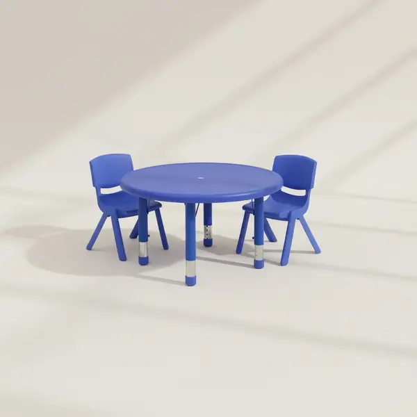 Flash Furniture YU-YCX-0073-2-ROUND-TBL-BLUE-R-GG