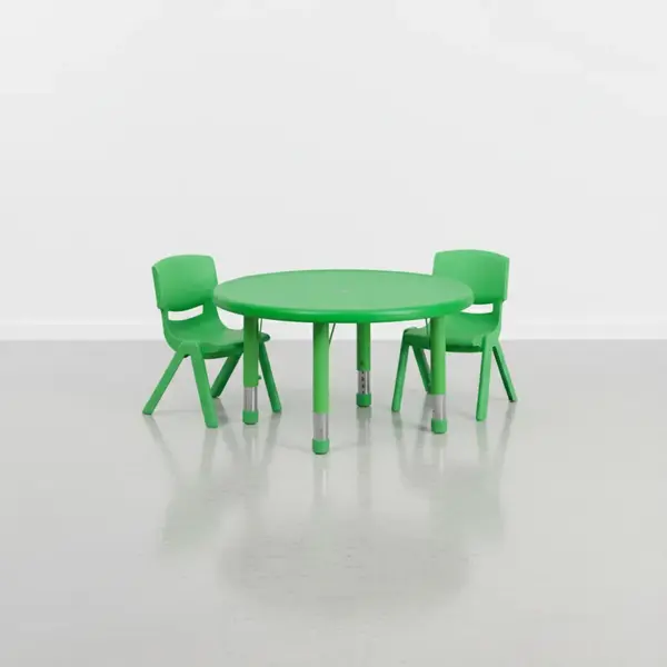 Flash Furniture YU-YCX-0073-2-ROUND-TBL-GREEN-R-GG