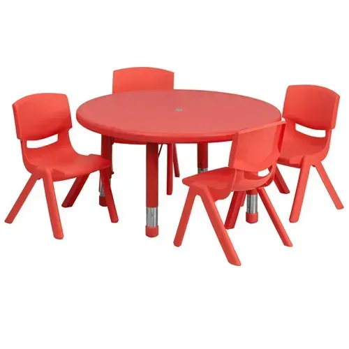 Flash Furniture YU-YCX-0073-2-ROUND-TBL-RED-E-GG