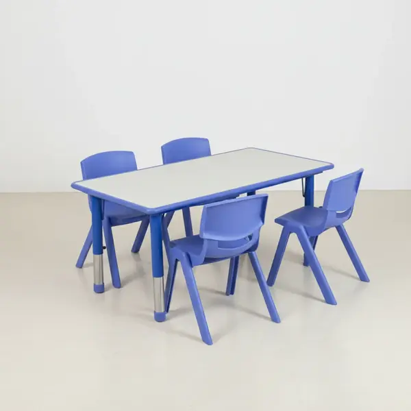 Flash Furniture YU-YCY-060-0034-RECT-TBL-BLUE-GG