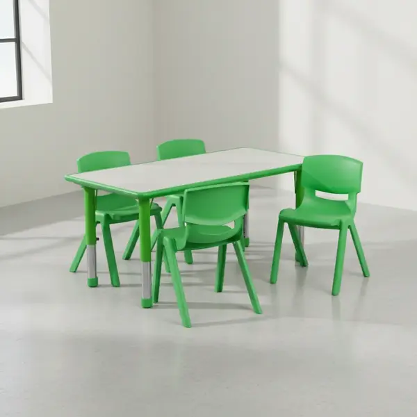 Flash Furniture YU-YCY-060-0034-RECT-TBL-GREEN-GG