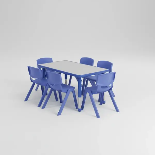 Flash Furniture YU-YCY-060-0036-RECT-TBL-BLUE-GG