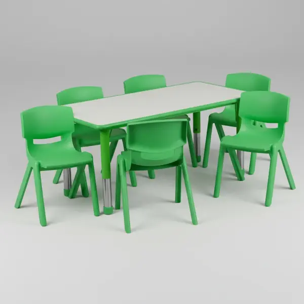 Flash Furniture YU-YCY-060-0036-RECT-TBL-GREEN-GG