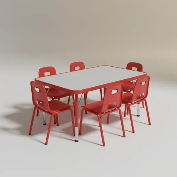 Flash Furniture YU-YCY-060-0036-RECT-TBL-RED-GG