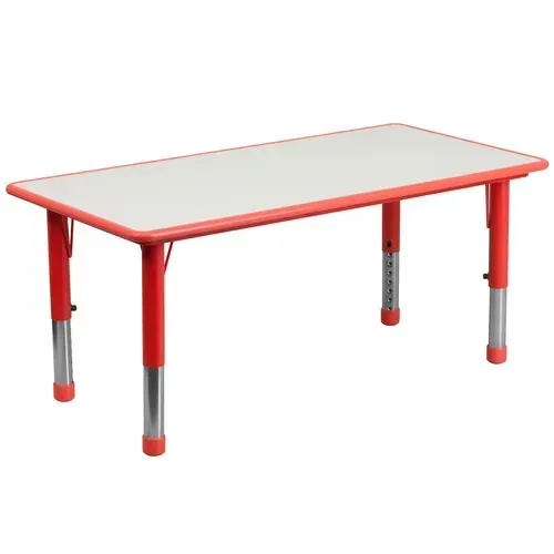 Flash Furniture YU-YCY-060-RECT-TBL-RED-GG