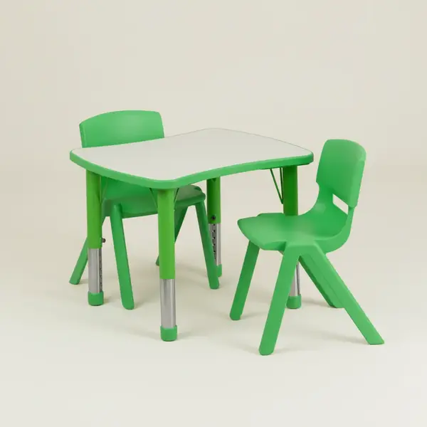 Flash Furniture YU-YCY-098-0032-RECT-TBL-GREEN-GG
