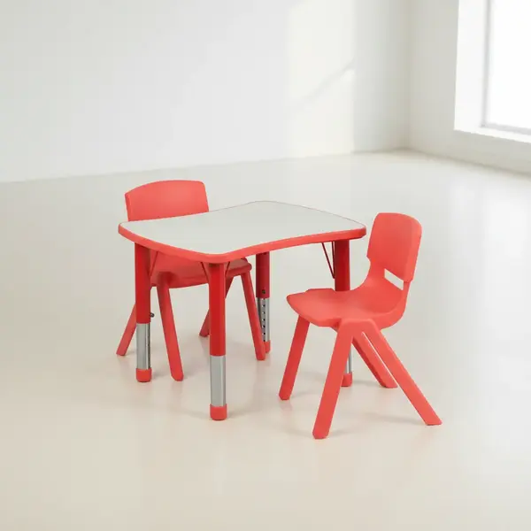 Flash Furniture YU-YCY-098-0032-RECT-TBL-RED-GG