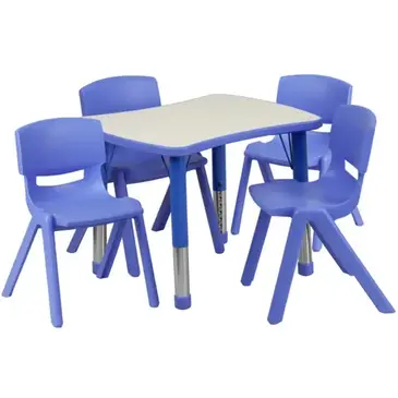 Flash Furniture YU-YCY-098-0034-RECT-TBL-BLUE-GG