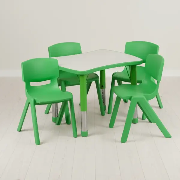 Flash Furniture YU-YCY-098-0034-RECT-TBL-GREEN-GG