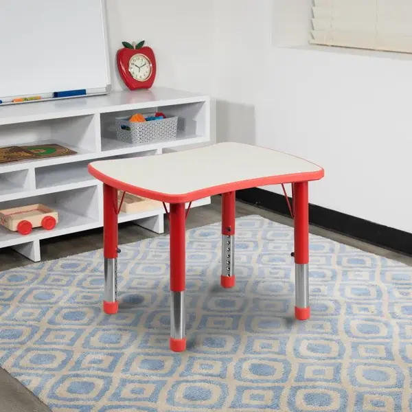 Flash Furniture YU-YCY-098-RECT-TBL-RED-GG