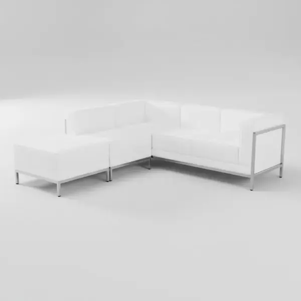 Flash Furniture ZB-IMAG-SECT-SET9-WH-GG