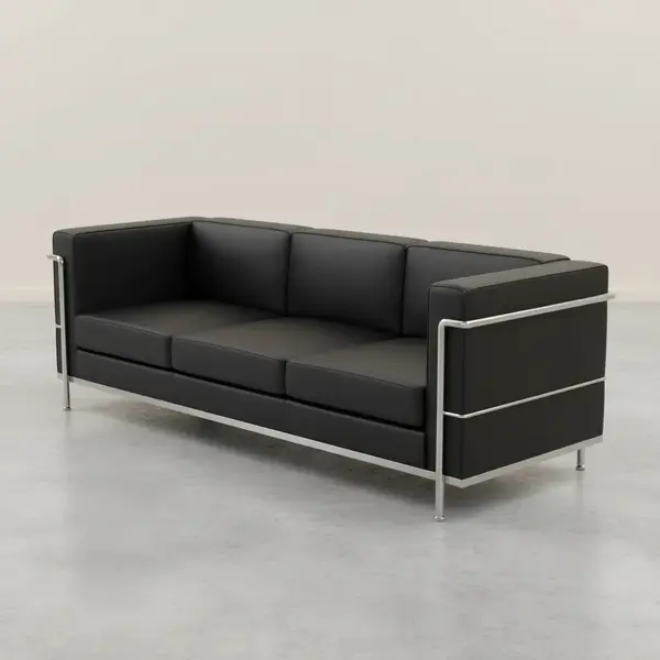 Flash Furniture ZB-REGAL-810-3-SOFA-BK-GG