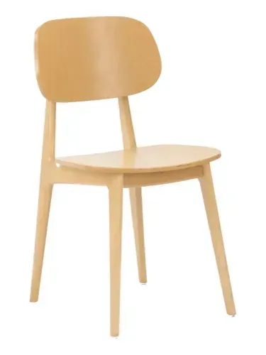 Florida Seating FLS-22S NATURAL- UPH SEAT-WOOD BACK GR1