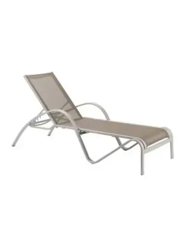 Florida Seating REDINGTON SUNLOUNGER SIL-MOCHA