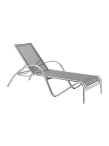 Florida Seating REDINGTON SUNLOUNGER SIL-STEEL GRAY