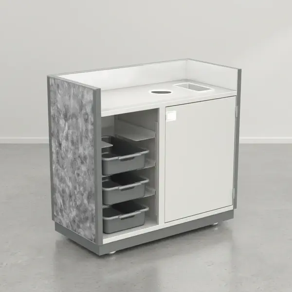 Geneva 98412 Mobile Bussing Station with Waste Storage