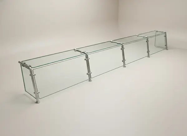 Hatco EP21-13212 Stationary Sneeze Guard - 4 Bays