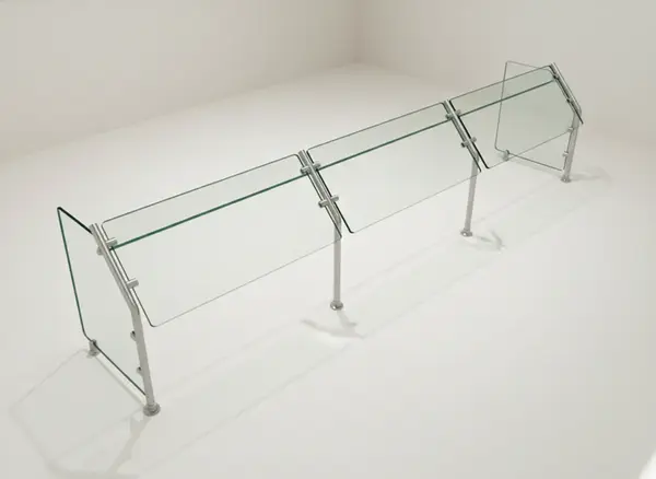Hatco ES31-96 Stationary Sneeze Guard with Glass Panels