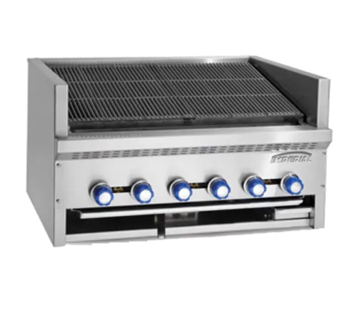 Imperial IAB-24 24.00" Gas Countertop Standard Duty Radiant Charbroiler with Manual Control -
