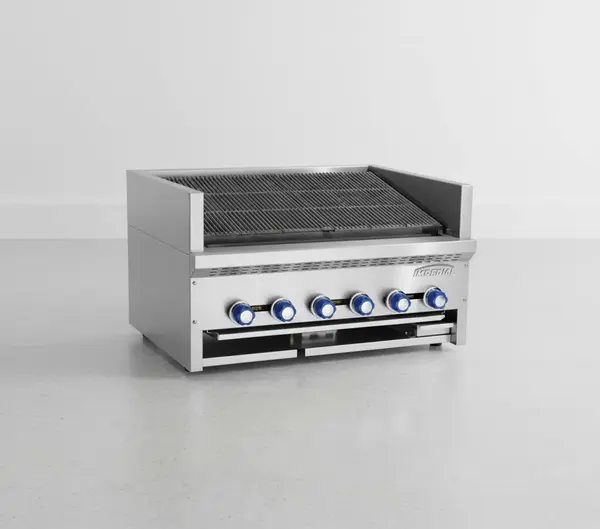 Imperial IAB-24 24.00" Gas Countertop Standard Duty Radiant Charbroiler with Manual Control -