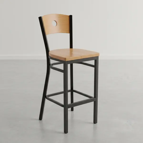JMC Furniture CIRCLE SERIES CLEAR COAT BARSTOOL WOOD