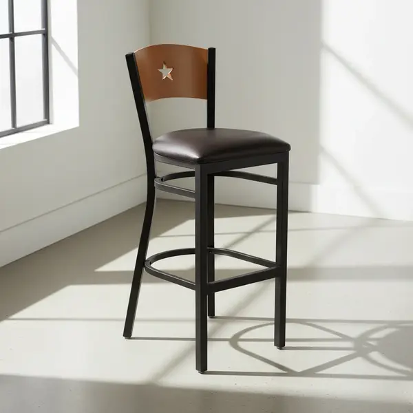 JMC Furniture LIBERTY SERIES CLEAR COAT BARSTOOL VINYL