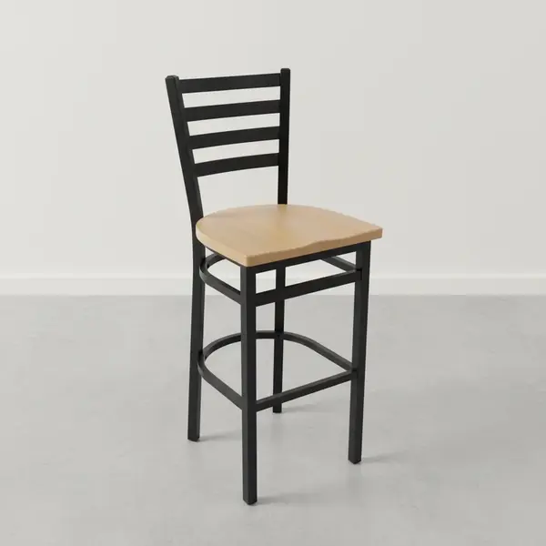 JMC Furniture WHITE HORSE CLEAR COAT BARSTOOL WOOD