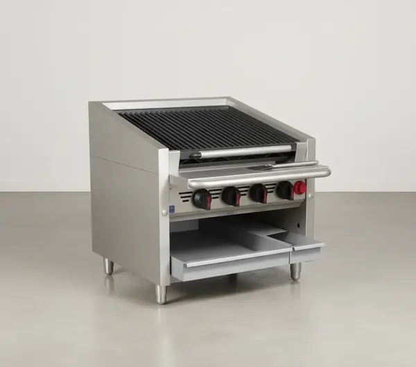 Magikitch'n 72" Gas Countertop Charbroiler with Lava Rocks