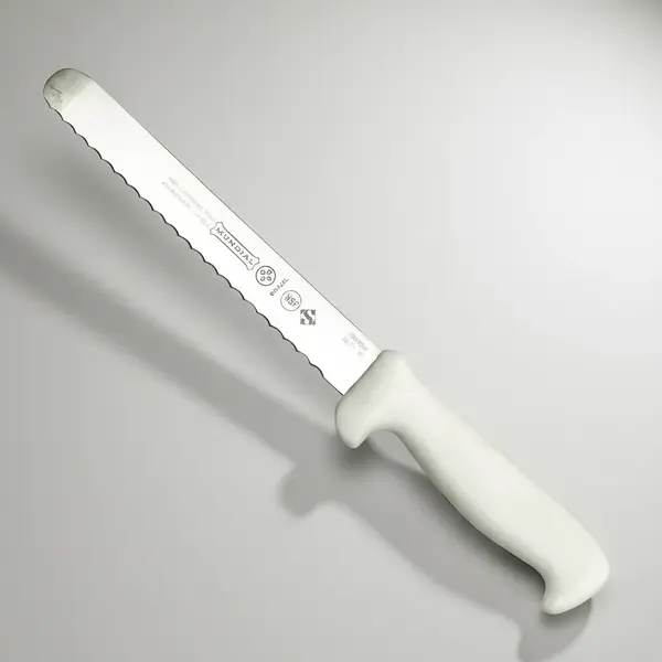Mundial 8" Serrated Edge Slicer with White Handle