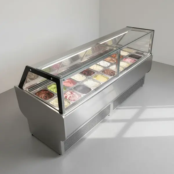 Oscartek ITALIA 3 Gelato/Ice Cream Round Tubs Showcase 86"