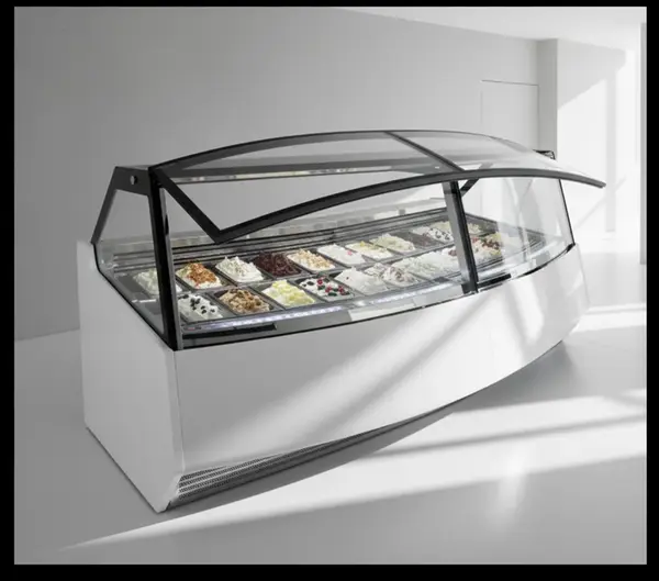 Oscartek METRO 2 Curved Gelato/Ice Cream Showcase