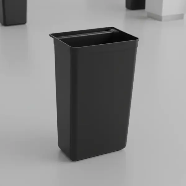 Thunder Group PLBC0013B Bus Cart Trash Bin - Black Plastic