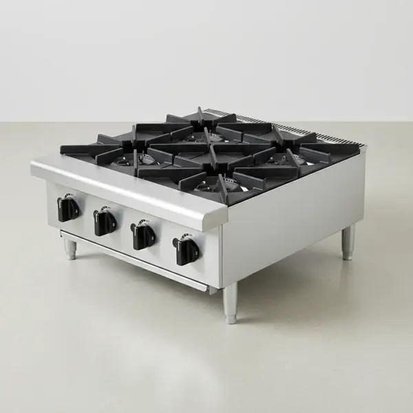 Toastmaster TMHP6 6 Burner Countertop Gas Hotplate / Range with Manual Controls - 22,000 BTU