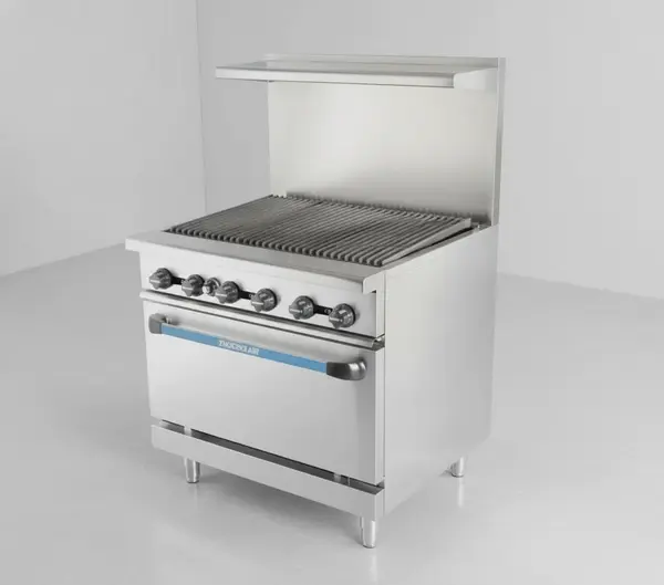 Turbo Air TAR-36RB-LP Restaurant Gas Range with Broiler Top
