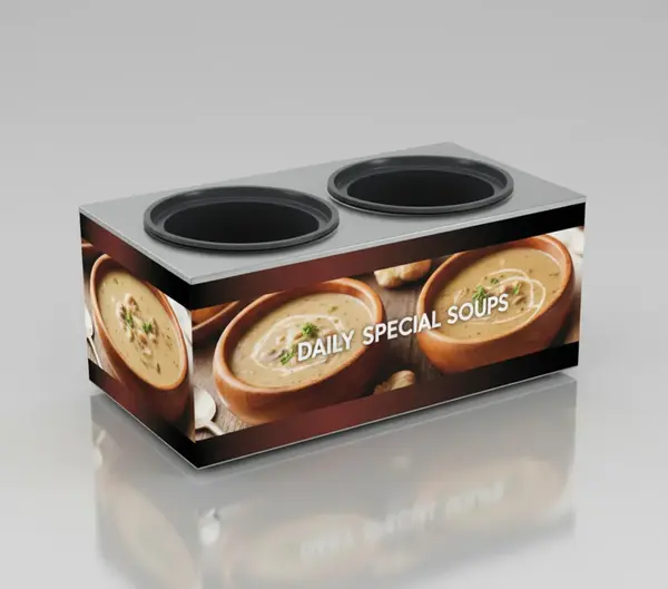 Vollrath Cayenne® Twin Well Soup Merchandiser with Country Kitchen Base