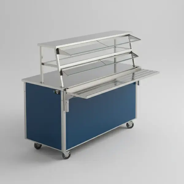 Vollrath 9861804 60" Cafeteria Double-Deck with Tempered Glass