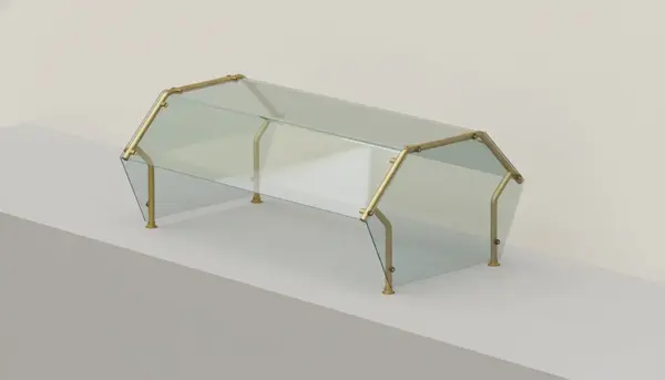 Vollrath N98637 Double-Sided 4-Series Contemporary Buffet Breath Guard