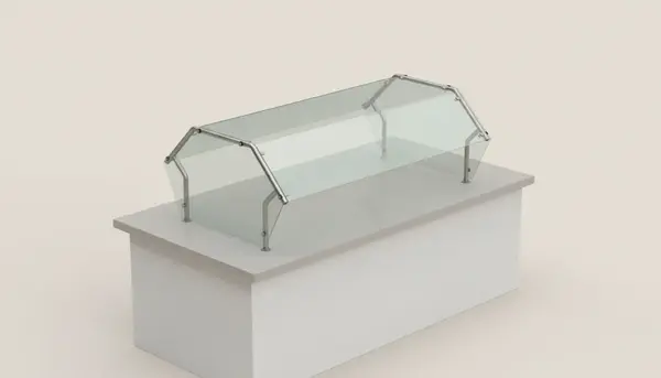 Vollrath N98640 Double-Sided 4-Series Contemporary Buffet Breath Guard