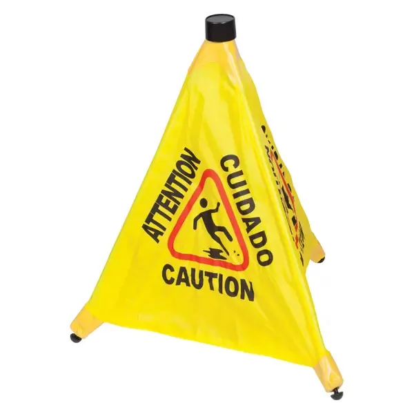 Winco CSF-4 Caution Sign with 3 Facets