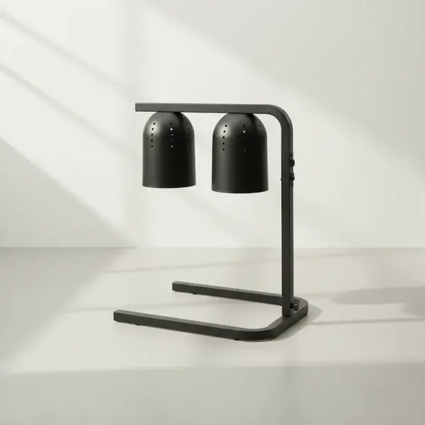 Winco EHL-3C Free Standing Heat Lamp with Adjustable Heights